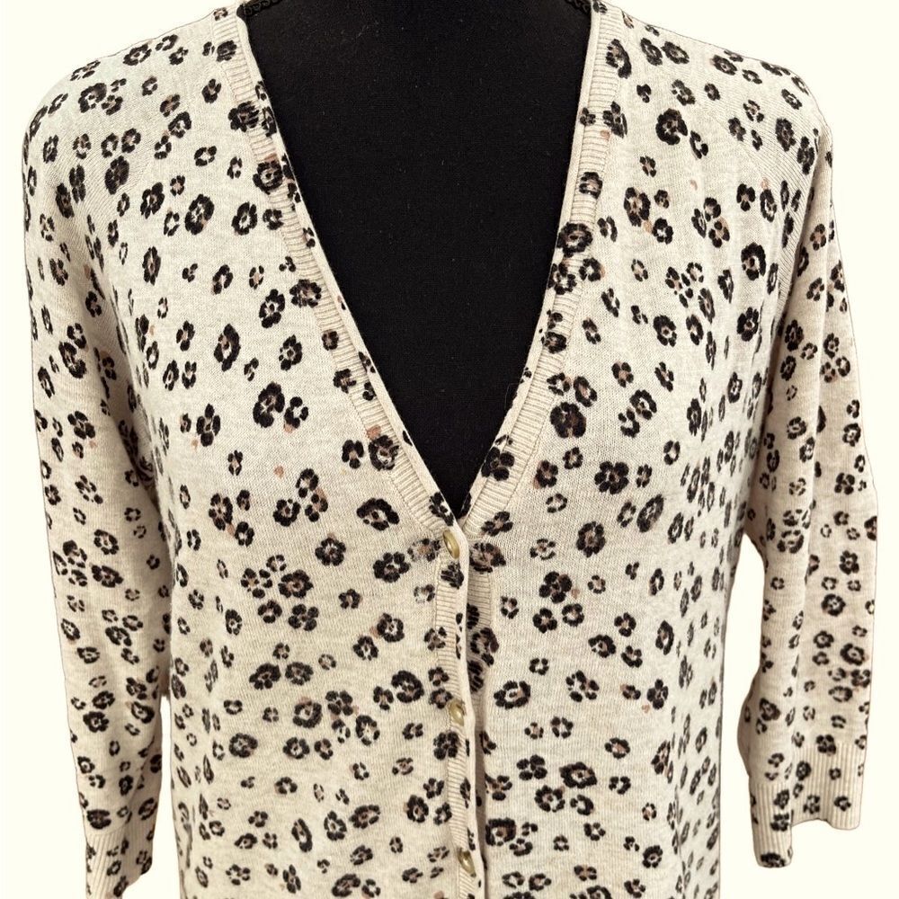 Fat Face Button Front Abstract Flower Print Light… - image 2